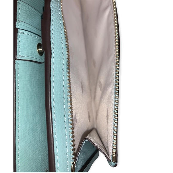 ♠️ kate spade Embroidered Lea Daisy Floral Large Slim Bifold Wallet, Aphrodite - Picture 7 of 14